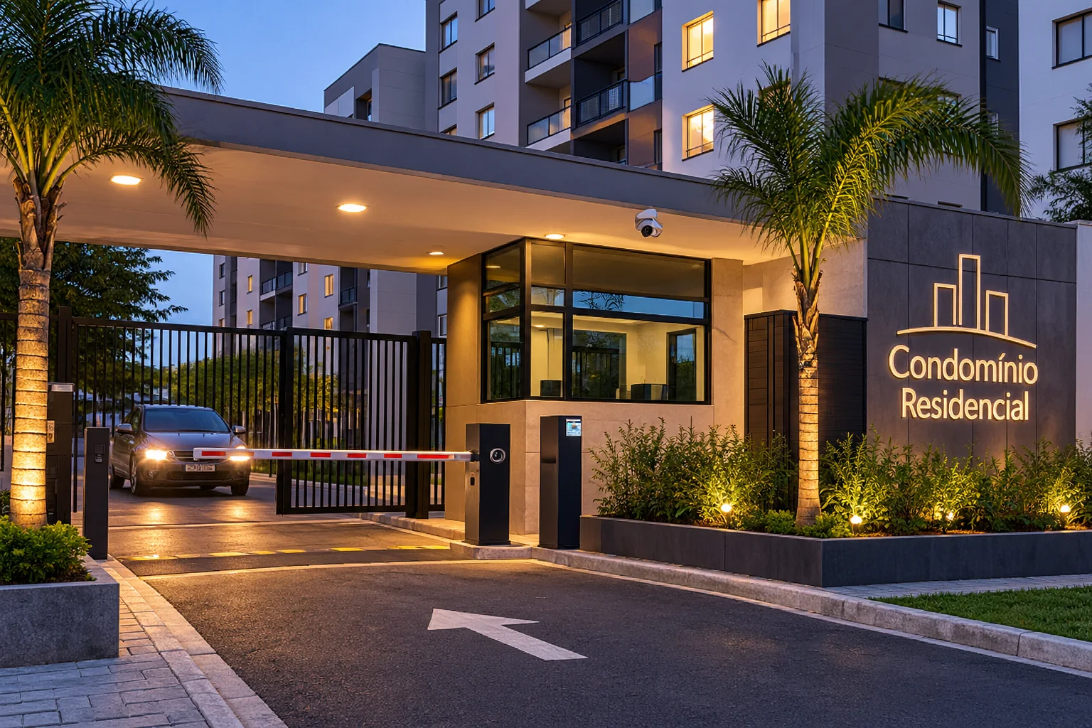 Fachada de condomínio residencial